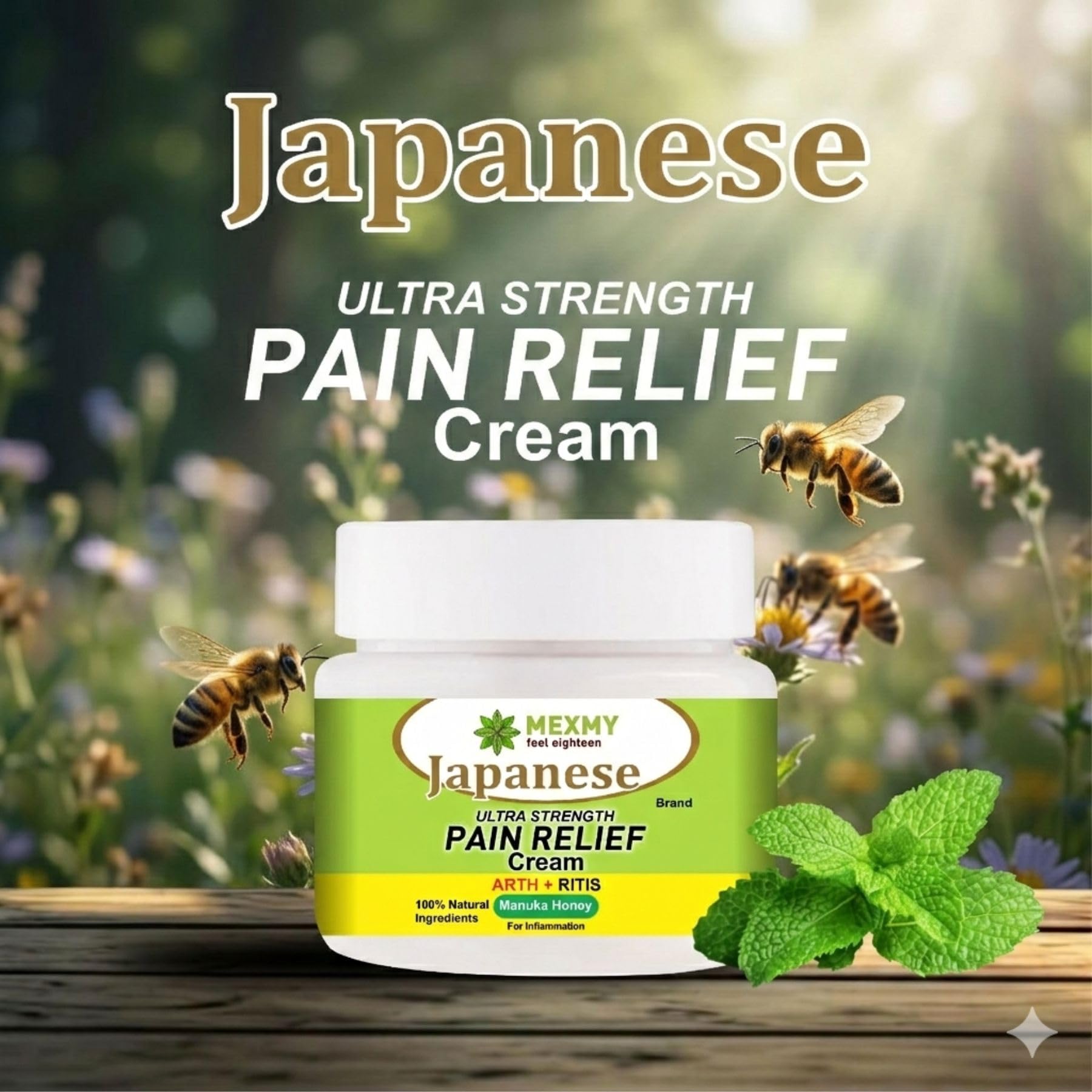 Mexmy japanses Formula Pain Relief Cream, Ultra Strength Formula